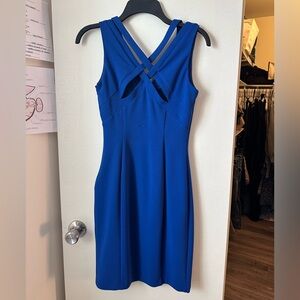 Elegant Blue Sleeveless Dress